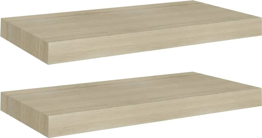 Mensole Rovere SYFAX™ 50x23x3,8 cm - Set 2 Scaffali MDF Alta Qualità