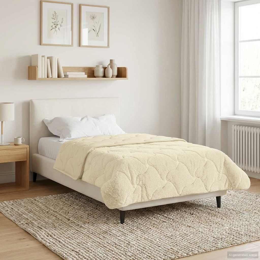 "Schlussverkauf" Ganzjahresbettdecke Gepolstert - Creme 140x200 cm - Bettdecken C467