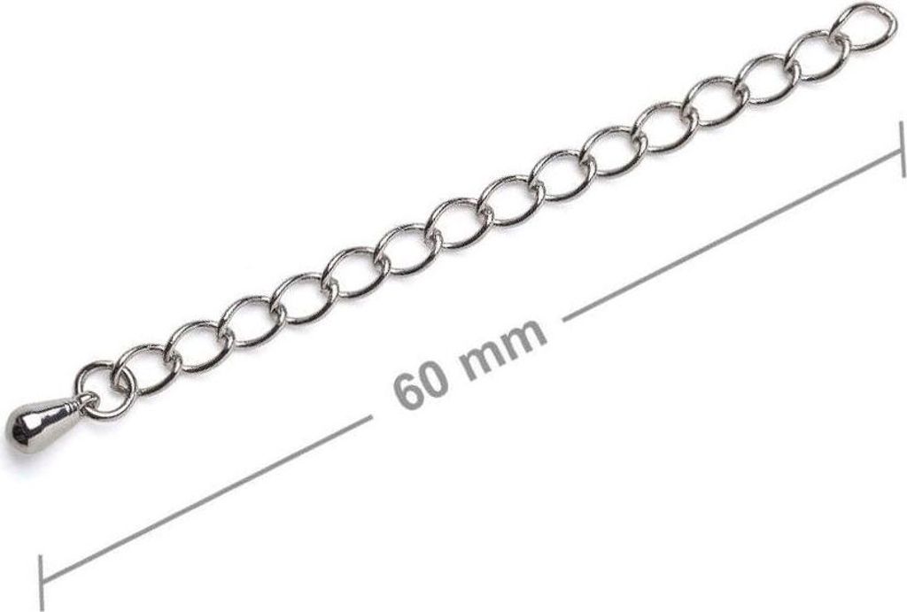 My-Bead Verlängerungskette 7cm 925 Sterling Silber - 24K Vergoldet Für Armbänder