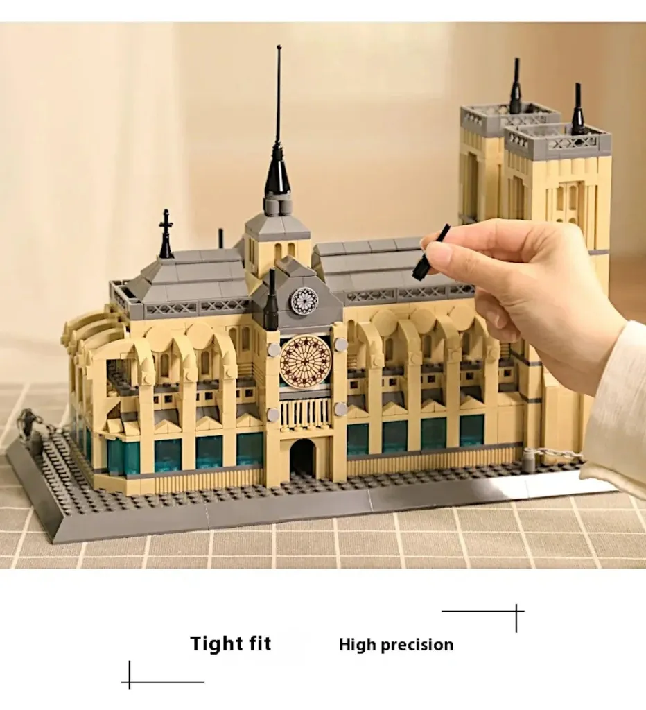 Kit de construction Notre-Dame de Paris compatible 1380 pièces 3D