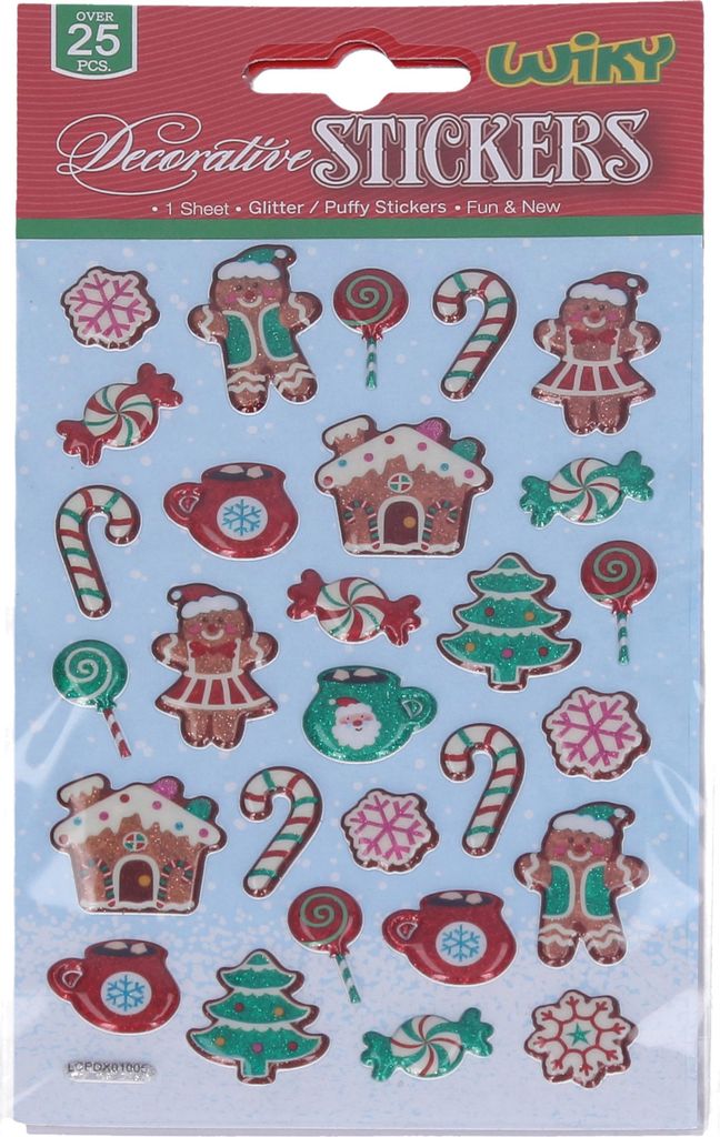 Aufkleber 19 x 10,5 cm 3D WEIHNACHTEN