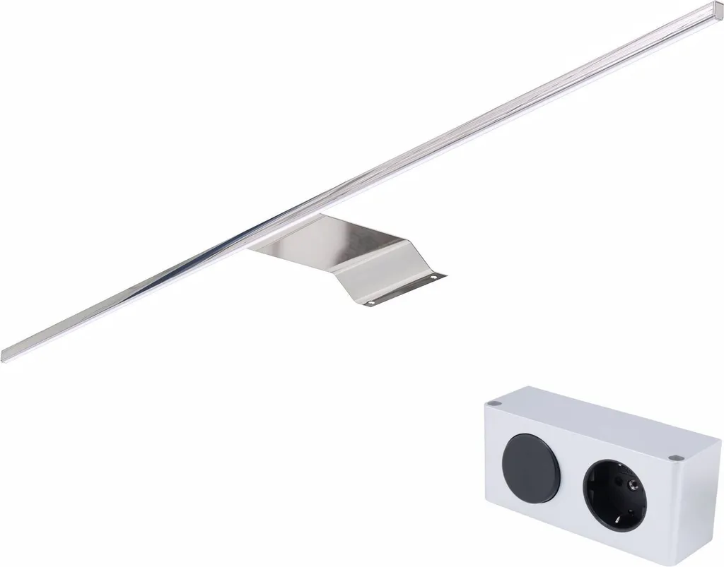Applique LED Miroir Salle de Bain Eloria Blanc Neutre avec Alimentation