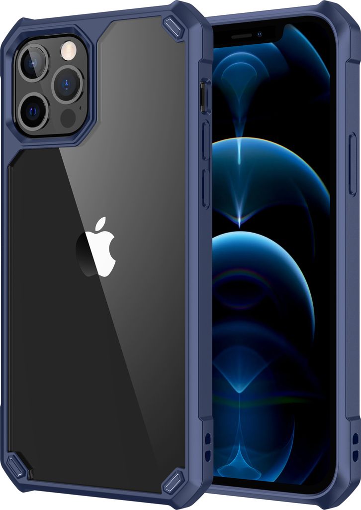 Hülle für Apple iPhone 13 Pro Max - Hybrid Transparent Schutzhülle Case - Blau
