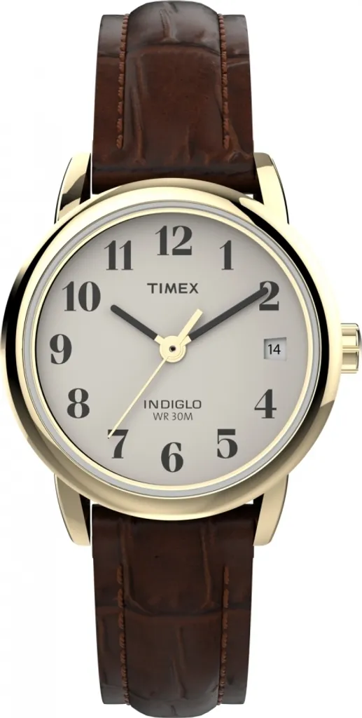 Orologio Timex T20071 Easy Reader Donna - Elegante Pelle Marrone e Oro - 18