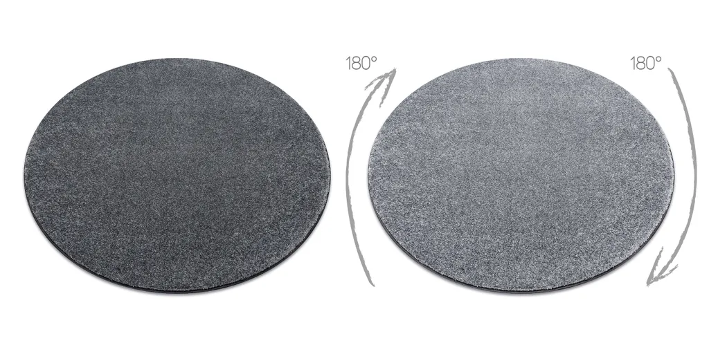 Tapis gris rond 100 cm San Miguel - Solution déco pour petits espaces