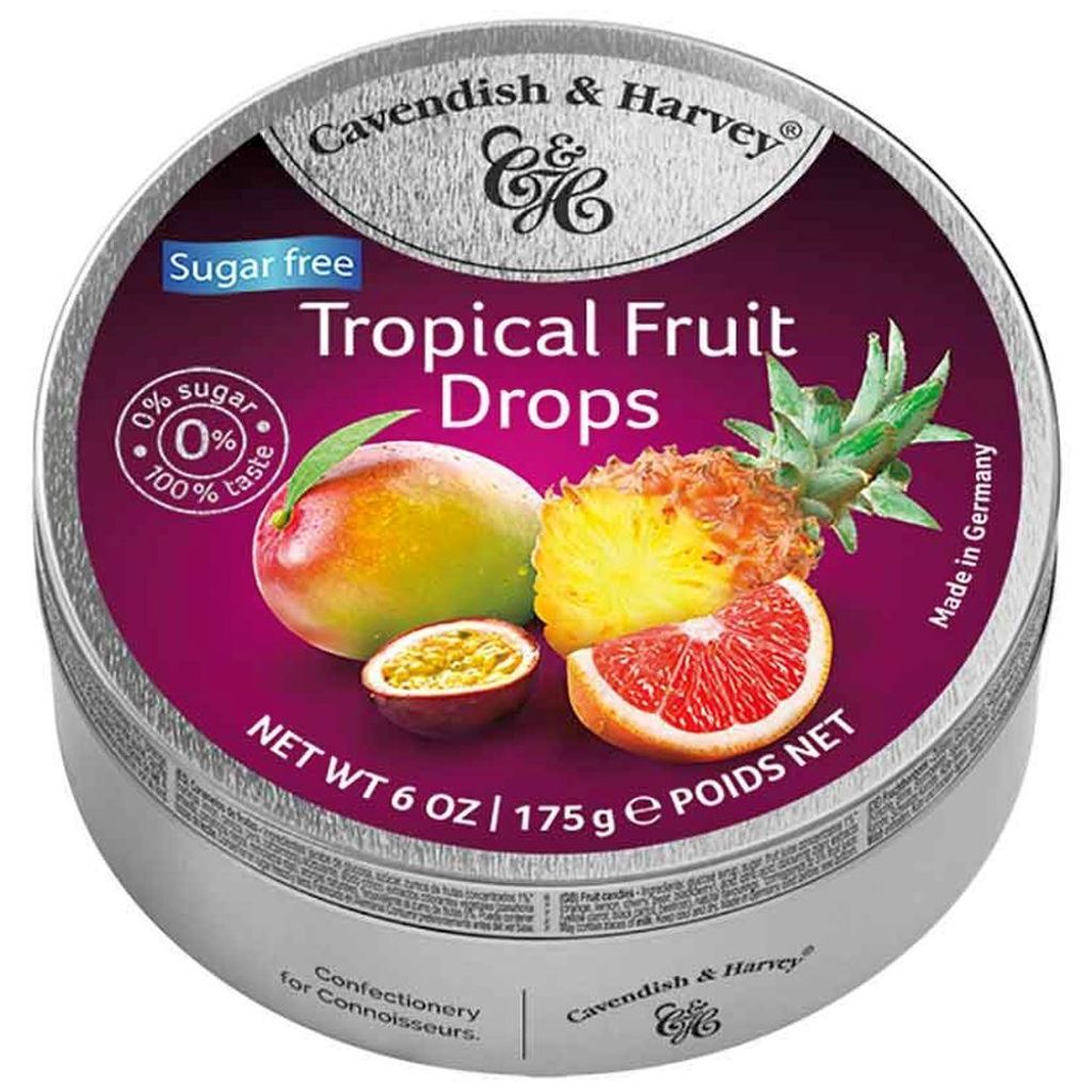 Cavendish & Harvey Tropical Fruit Drops sugarfree 175g Produktbild 