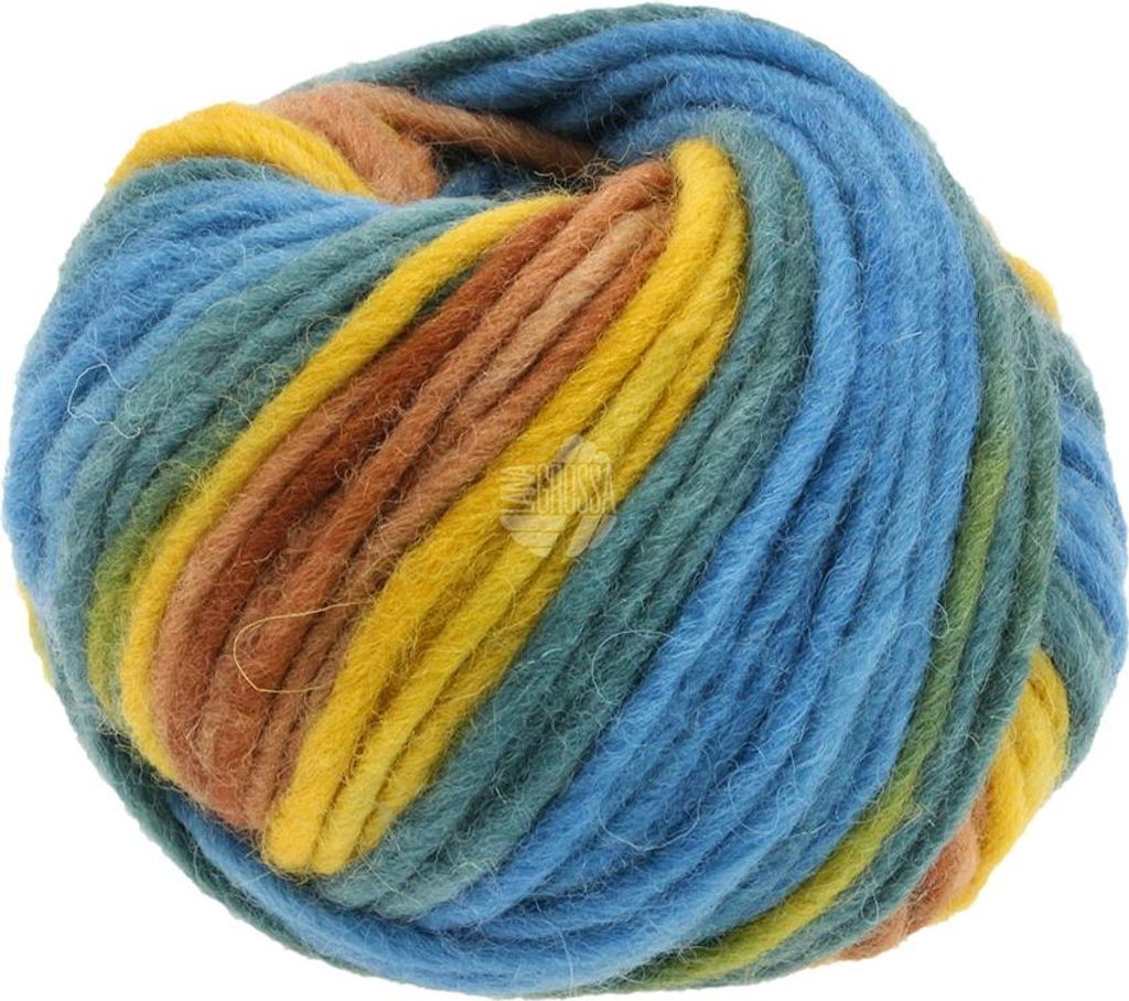 Lana Grossa - Feltro Print  0386 senf saharabraun petrol Produktbild 