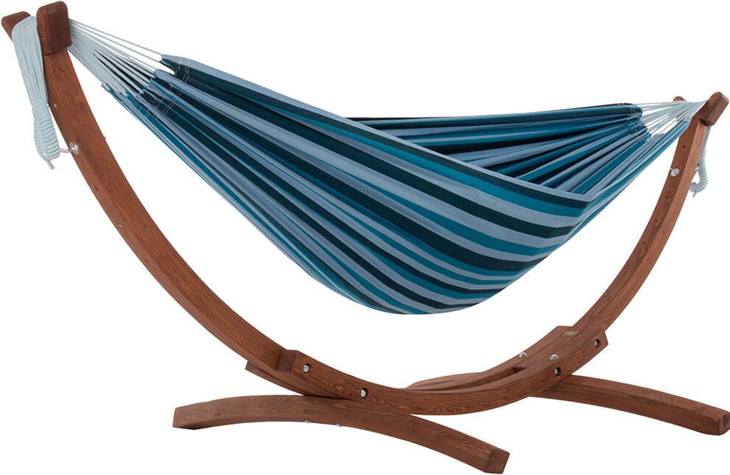 VIVERE Hängematte aus Baumwolle mit Gestell aus Holz 260 cm Produktbild 