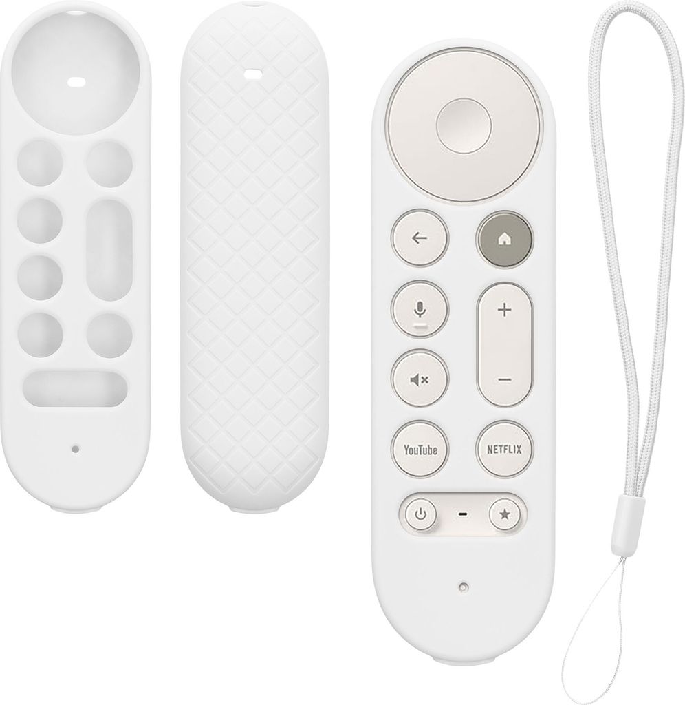 kwmobile Hülle Fernbedienung kompatibel mit Google TV Streamer 4K Hülle - Silikon Case für TV Zubehör in Weiß