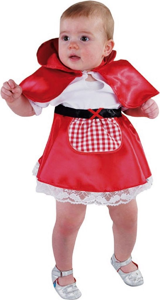 M213011-92 rot-weiß Baby-Kleinkinder Kostüm Rotkäppchen Produktbild 