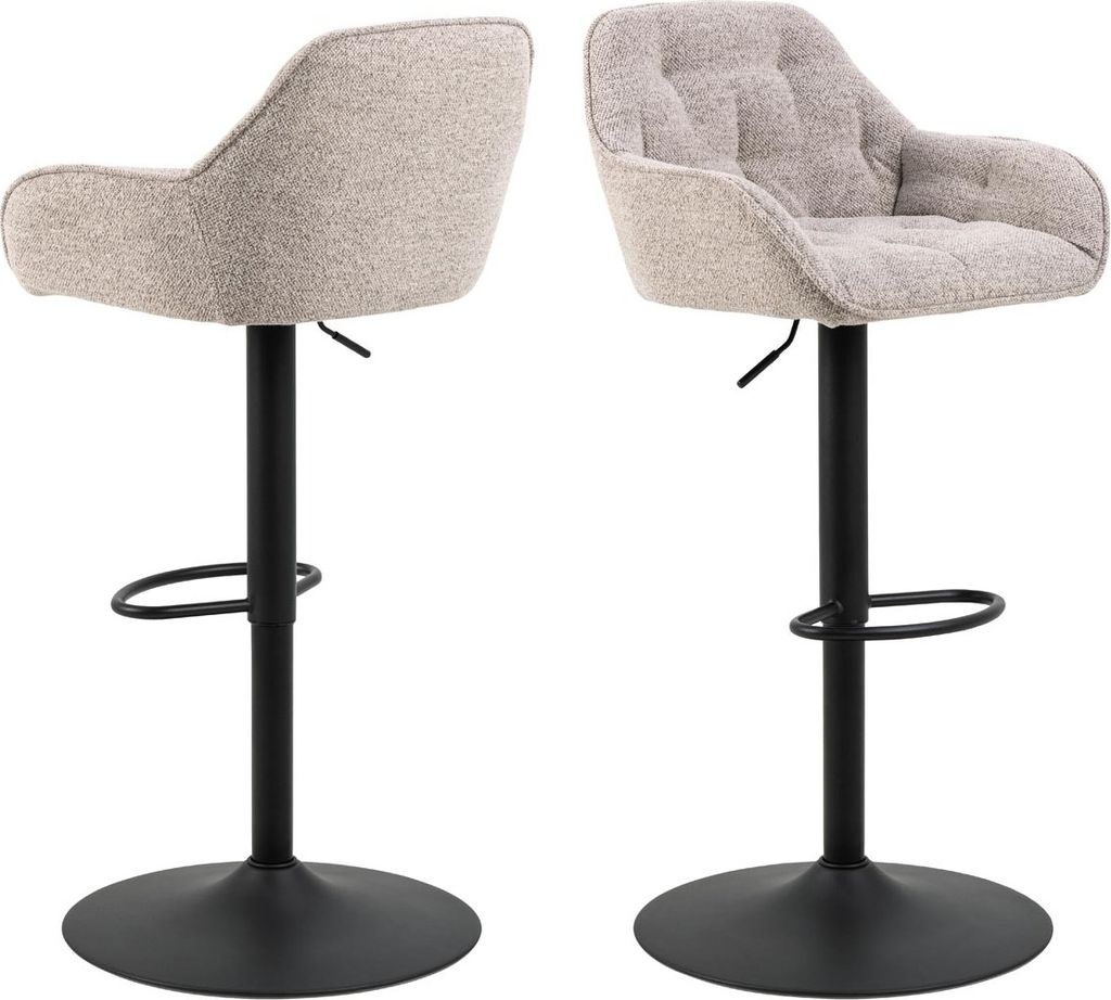 Verstellbarer Barhocker Brooke - beige/schwarz
