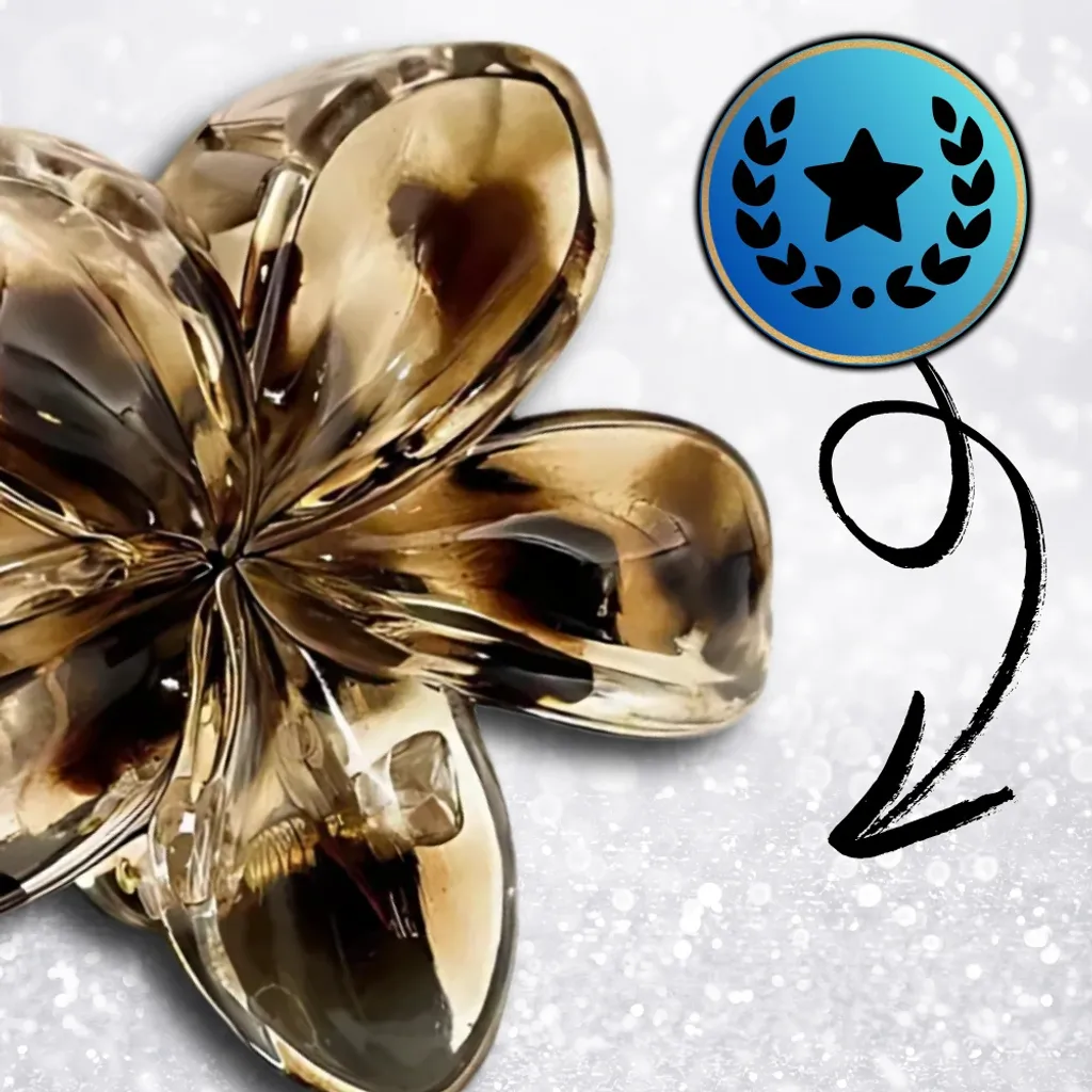 J&W Numen Fermaglio Leopardato per Capelli Donna - Resistente - 9