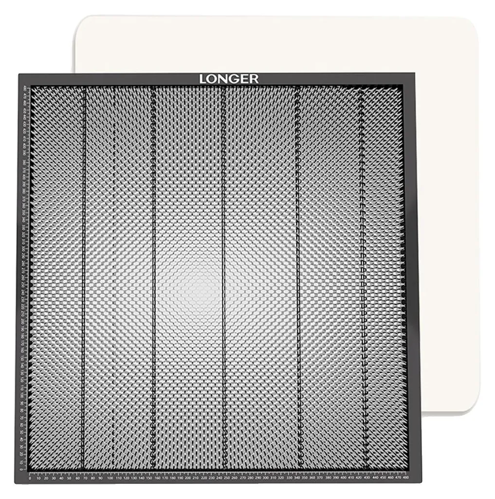 Plateau de découpe laser nid d'abeille 500x500mm en acier durable