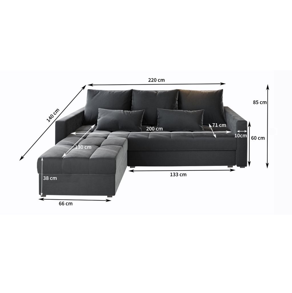 Masseno Ecksofa KOS PIK mit Schlaffunktion L-Form, Sofa mit Produktbild 3