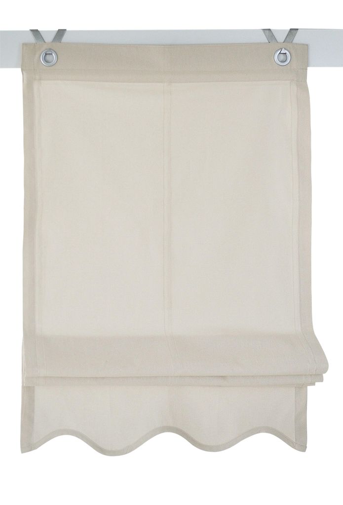 Raffrollo Ösenrollo Olivia natur Breite 45 cm x Höhe 140 Produktbild 