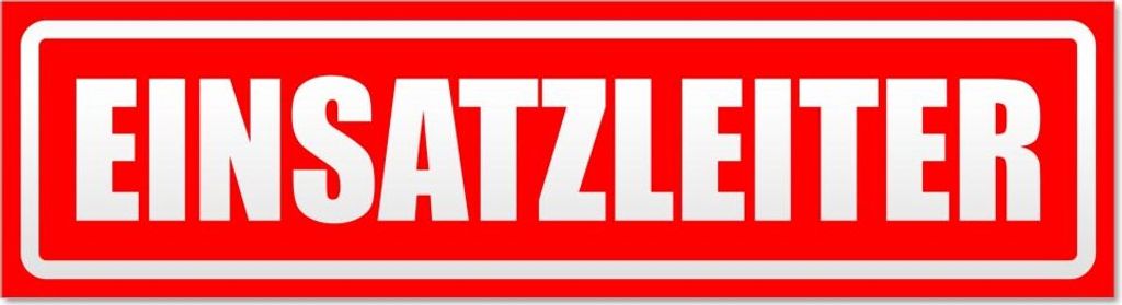 Einsatzleiter invertiert Magnetschild Schild magnetisch