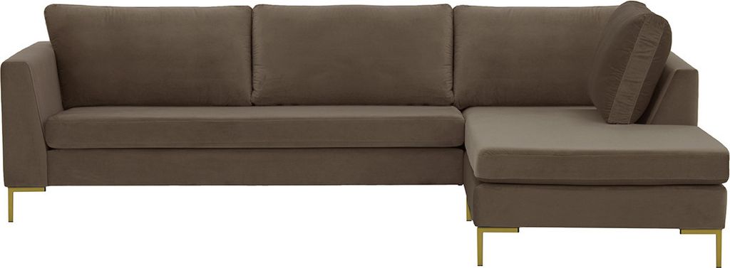 Rechtsseitiges Ecksofa Gosena - Elefant - Velluto 17