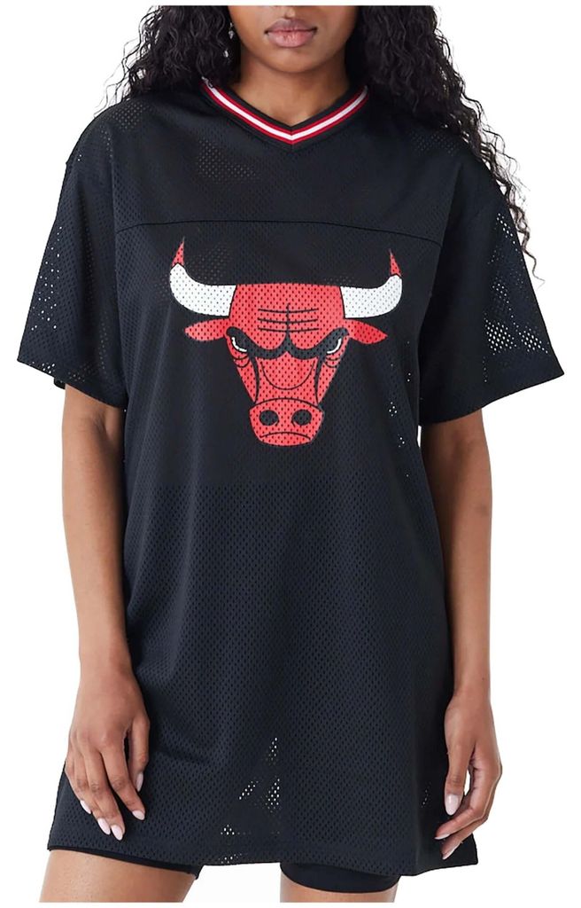 New Era Women NBA Mesh Shirt Dress Chicago Bulls black M