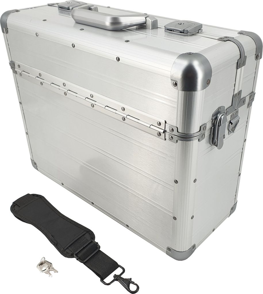 SONOVO Pilotenkoffer ANTARES – Matt Silbernes Aluminium 47 Produktbild 