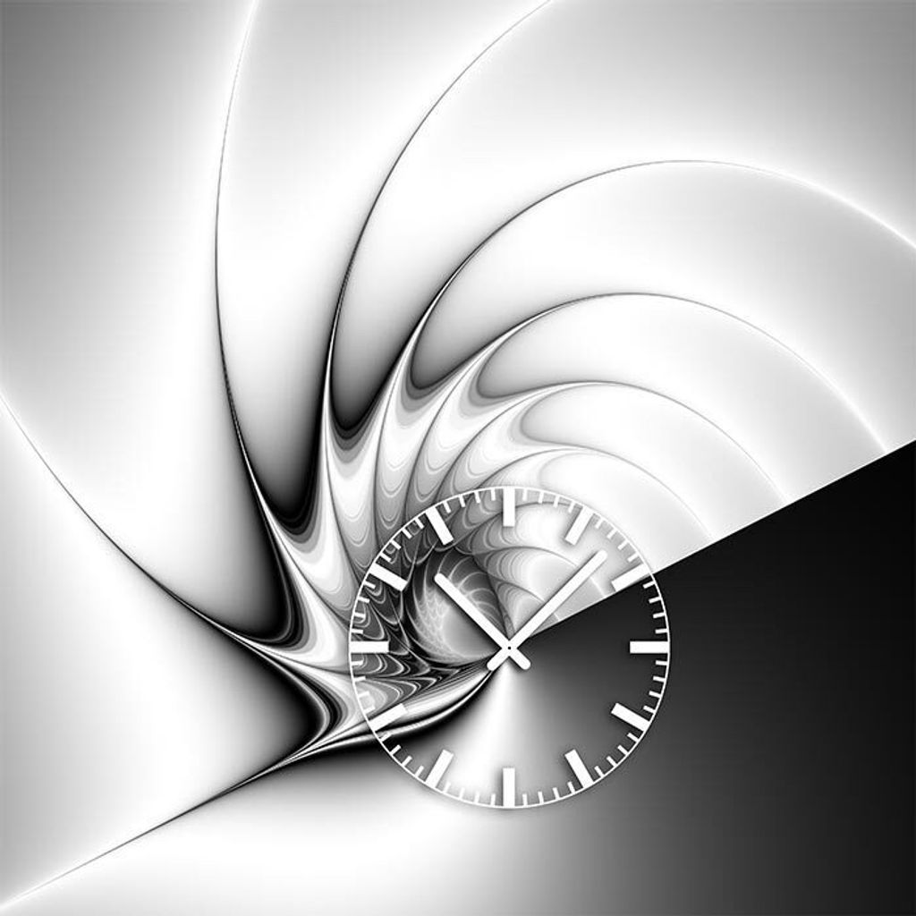 4213 Dixtime Designer Wanduhr, Wanduhren, Moderne Wohnraumuhr 40cm x 40cm