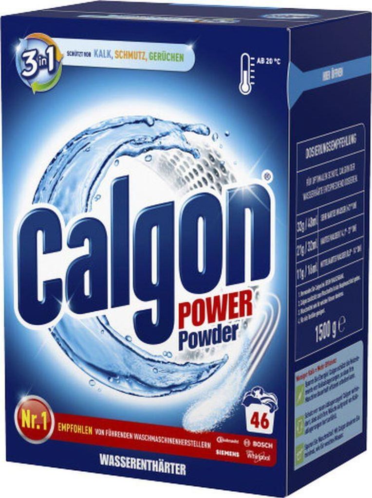 Calgon 3in1 Power Pulver Wasserenthärter Waschmaschine Kalk Produktbild 