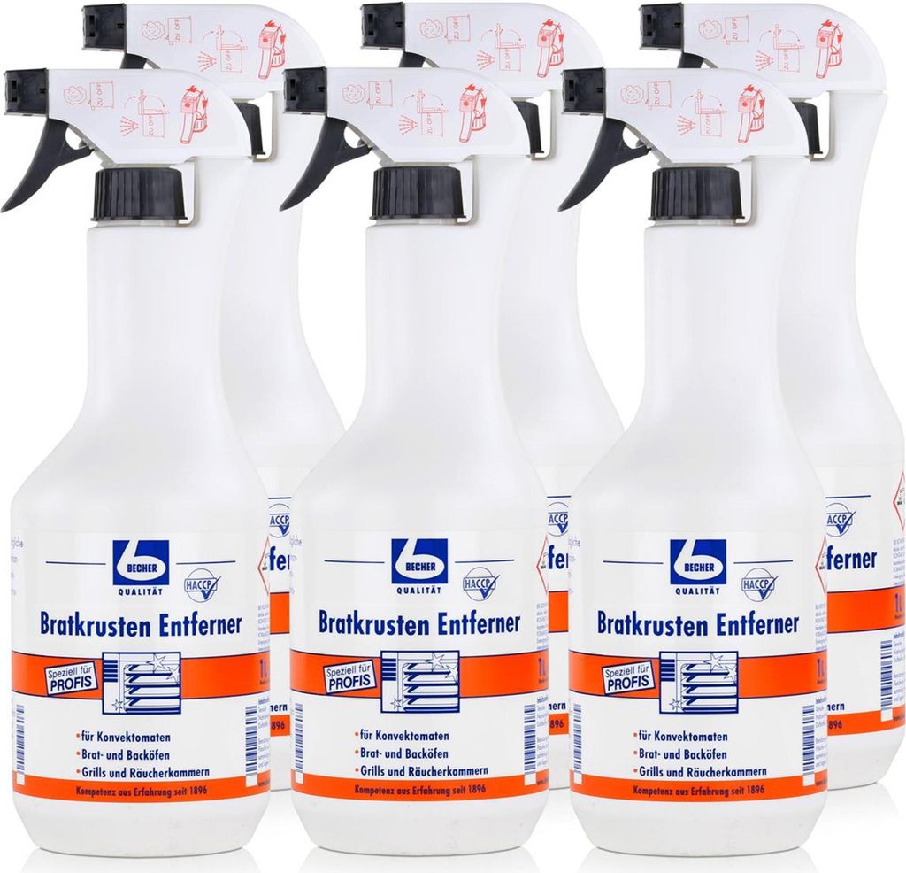 Dr. Becher Bratkrusten Entferner 1 Liter - Grills & Räucherkammern (6er Pack)