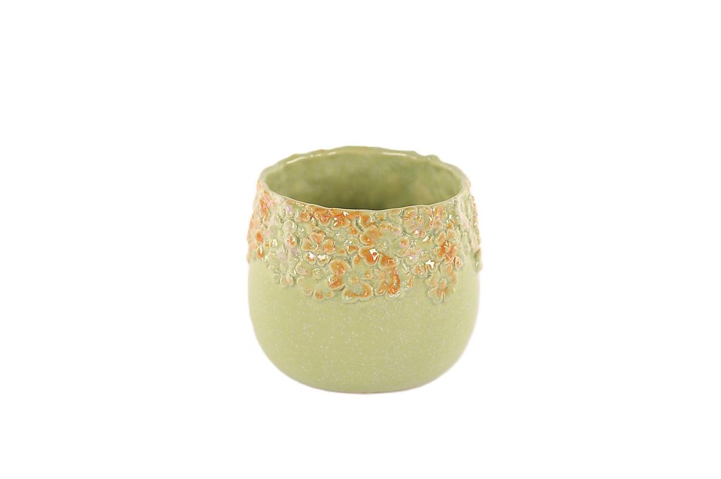 Rasteli Blumentopf Grün D 15,5 cm H 13,5 cm