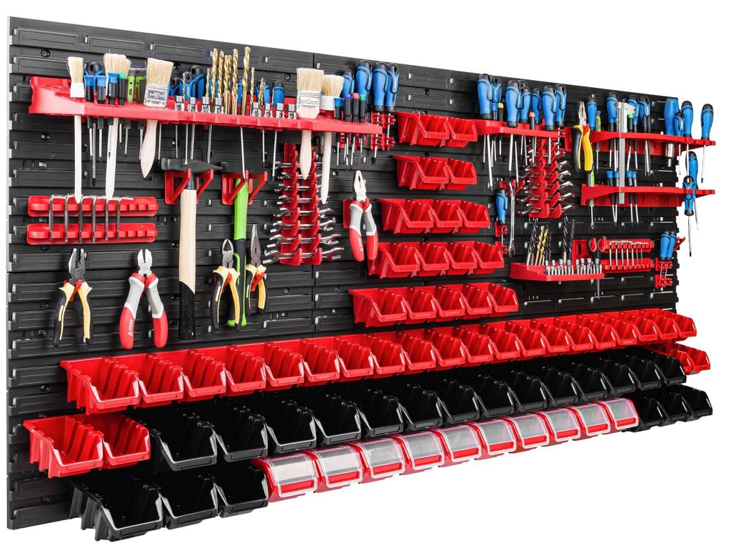 Werkstattplatte 1728x780 mm, 70 Boxen, PP, Lochwand
