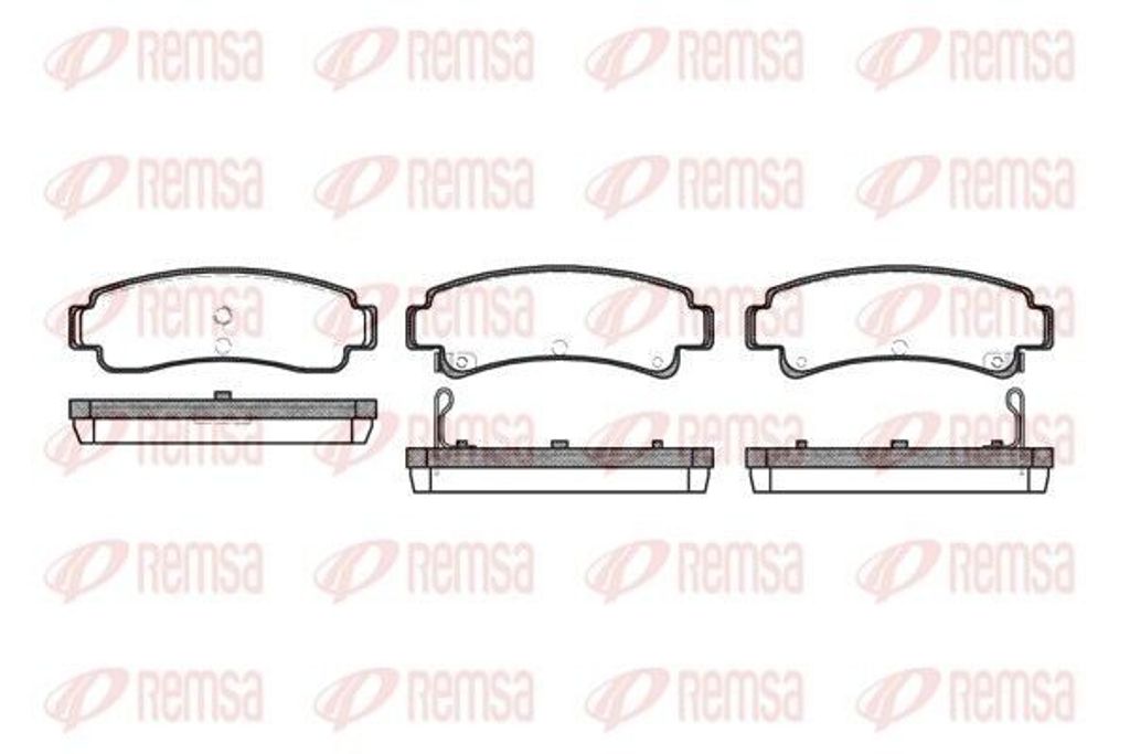 REMSA Bremsbeläge Satz Hinten Bremsklötze für NISSAN SUNNY Produktbild 