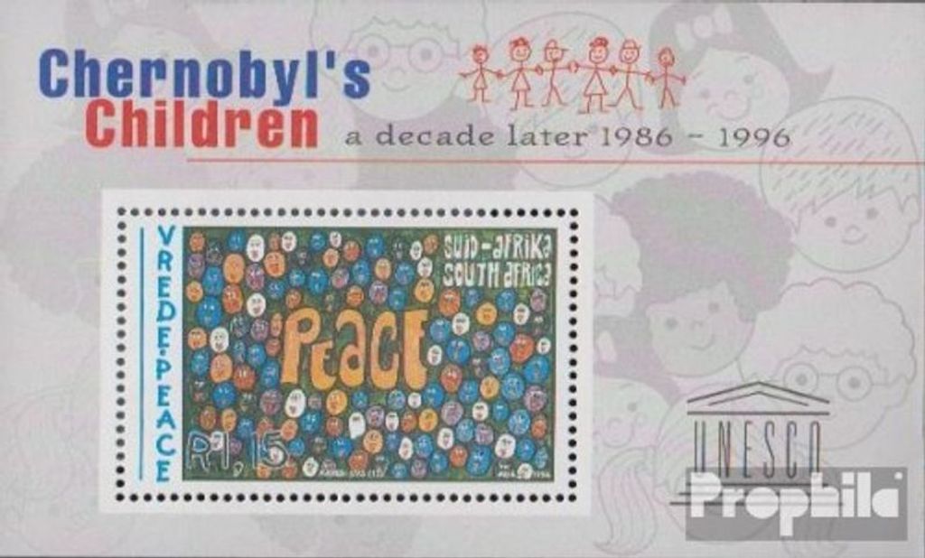 Briefmarken Südafrika 1997 Mi Block59 (kompl.Ausg.) postfrisch Für Tschernobyls Kinder
