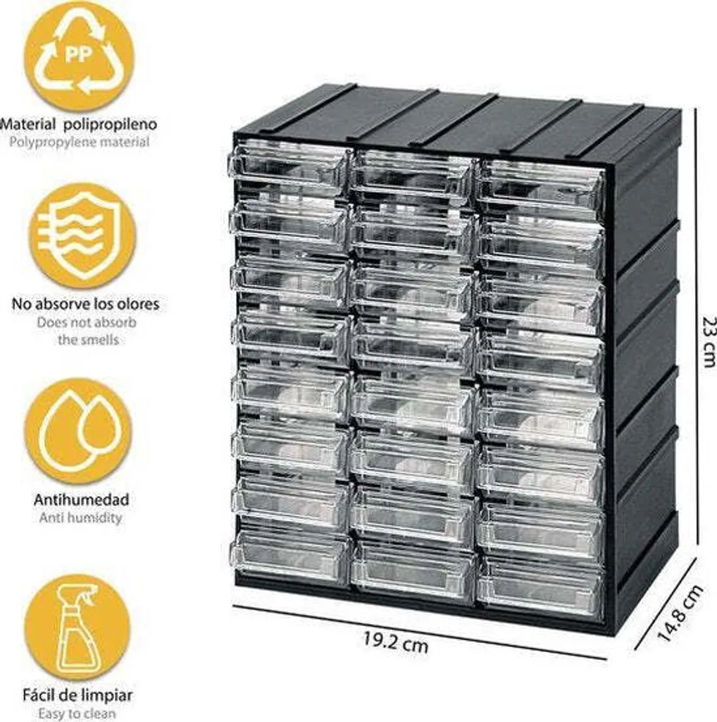 Bac à Bec de Rangement Artplast 501 - Module de Stockage Polyvalent Gris