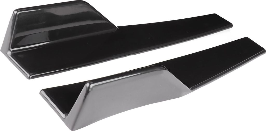 Paar Universal-Seitenschweller, Rocker, Splitter, Winglet, Flügeldiffusor, Karosserie-Set, glänzend schwarz, 17,7 x 3,3 Zoll
