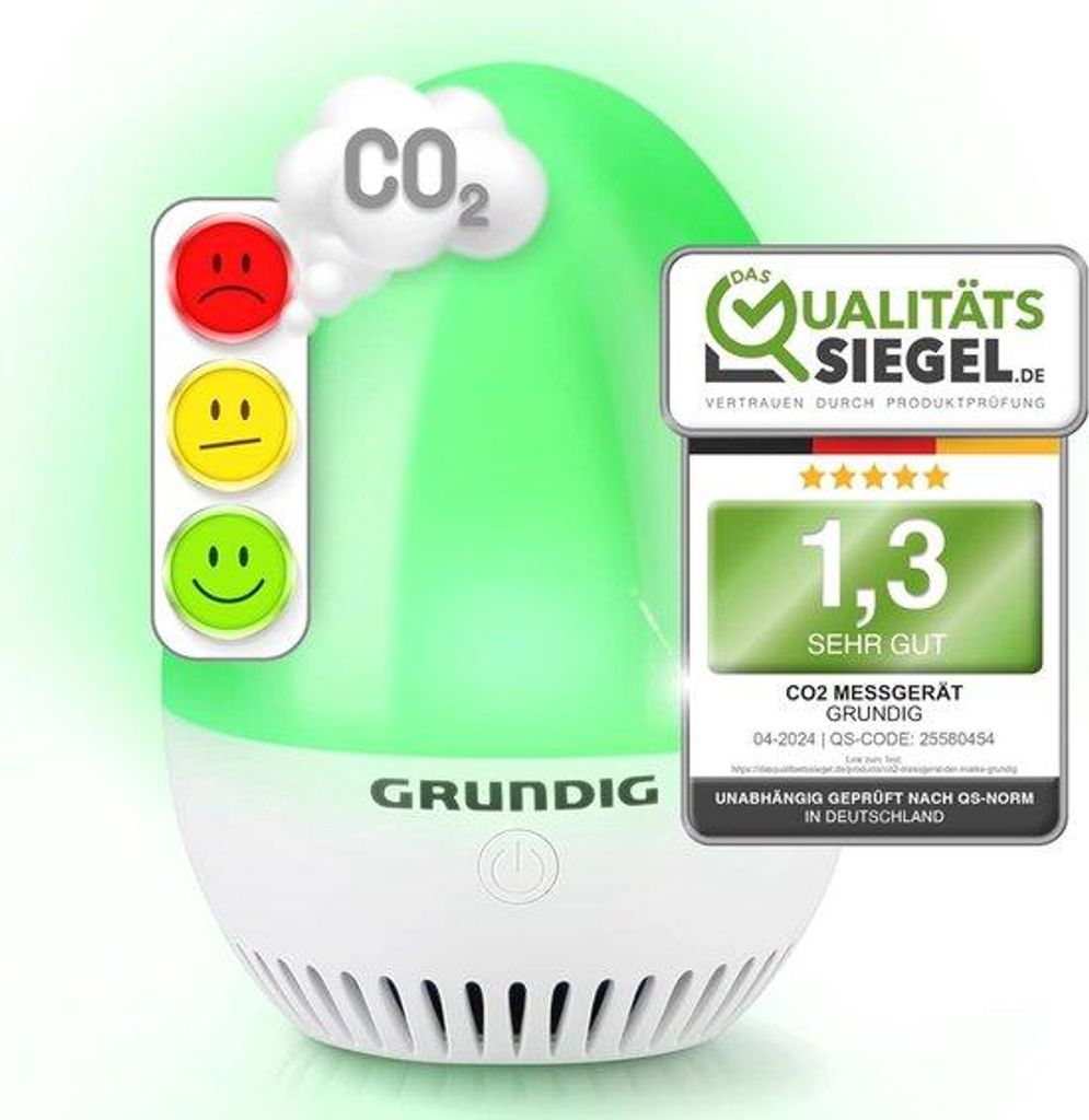 CO2-Messgerät mit Verkehrslicht und NDIR-Sensor - Mobil Luftqualitätsüberwachung