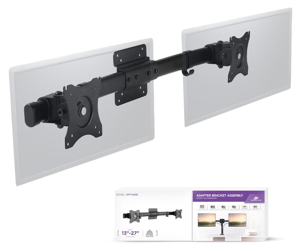 Uchwyt do rozbudowy na 2 monitory VESA SPP-020B Zdjęcie produktu 
