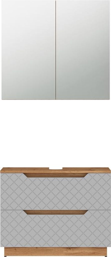 Badmöbel-Set Vicco Lotta Grau 2 Teile, Model 59501