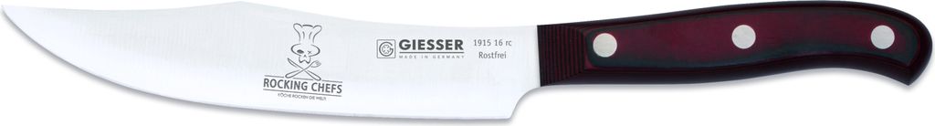 Giesser Messer PremiumCut Küchenmesser Veggie No 1 Micarta Rocking Chef BBQ 16cm