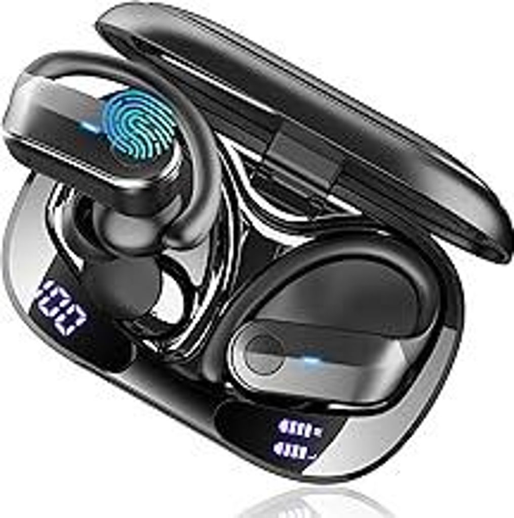 Ordtop Bluetooth 5.4 Kopfhörer Sport, 70H In Ear Kopfhörer Bluetooth mit 4 Noise Cancelling Mics, HiFi Stereo Tiefer Bass Kabellose Kopfhörer mi...