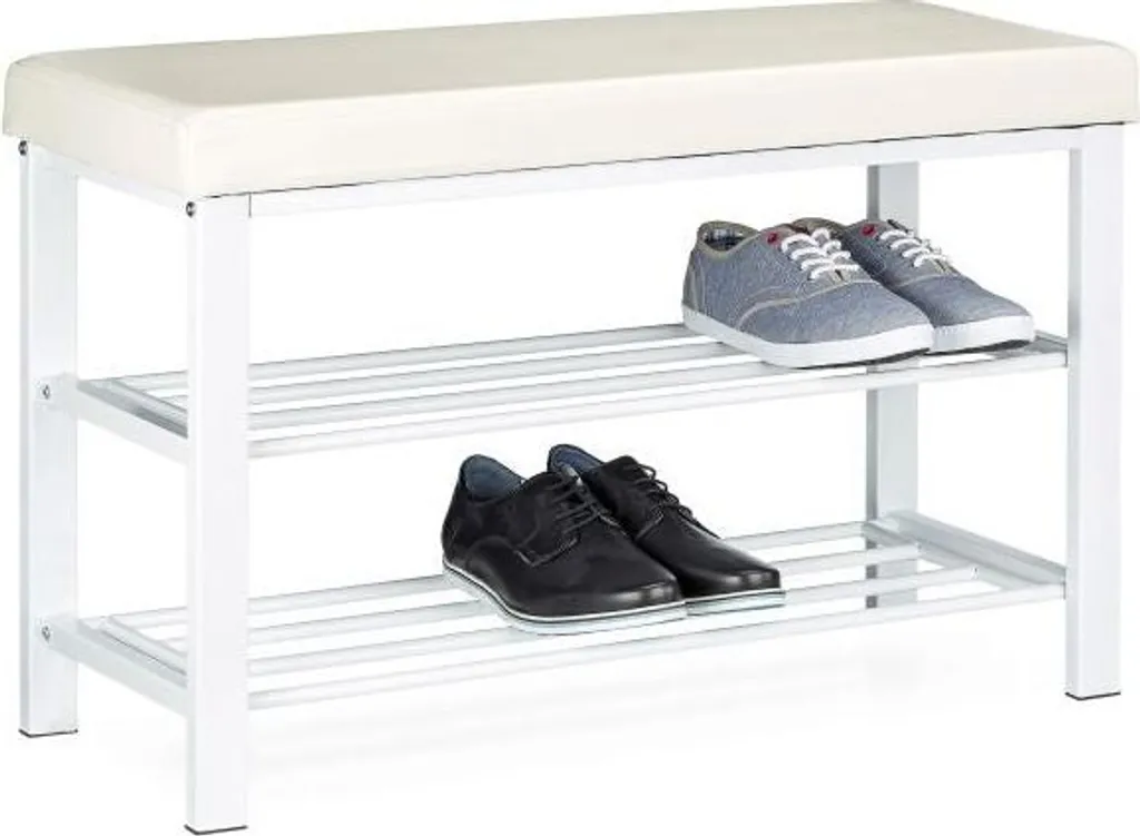 Banc à chaussures avec siège rembourré Woodiline - Banquette d'entrée