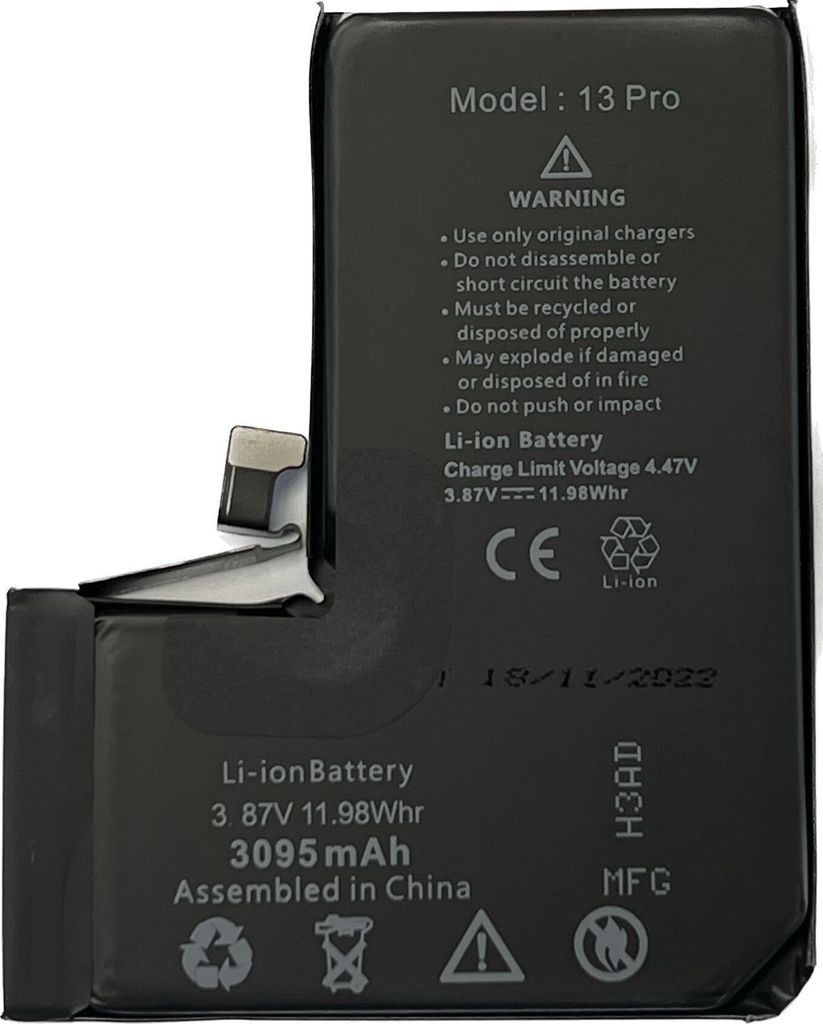 Batterie Tradebit pour Apple iPhone 13 Pro 3095 mAh - Image du produit 