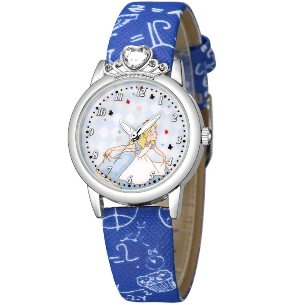 Niedliche Kinder Uhr Cute Princess - Dunkelblau für kleine Mädchen KP33591