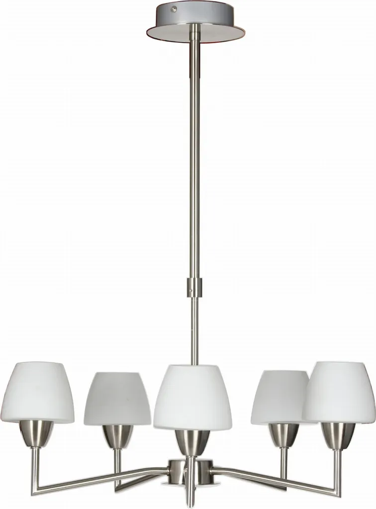 Lustre TOGO Métal Blanc Argent : Éclairage Puissant 5xG9 pour Intérieur