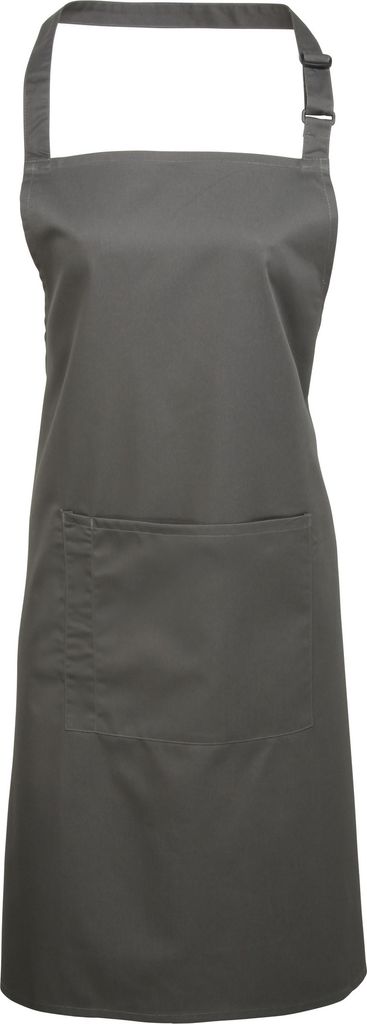 Premier Damen Schürze mit Tasche bunt (2 Stück/Packung) RW6788 (Einheitsgröße) (Dunkelgrau)