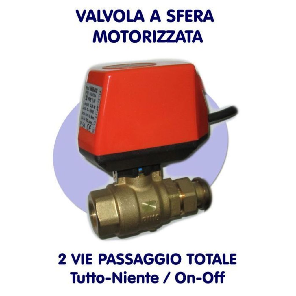 Motorisierter 2-Wege-Kugelhahn mit vollem Durchgang, 1-1/4"