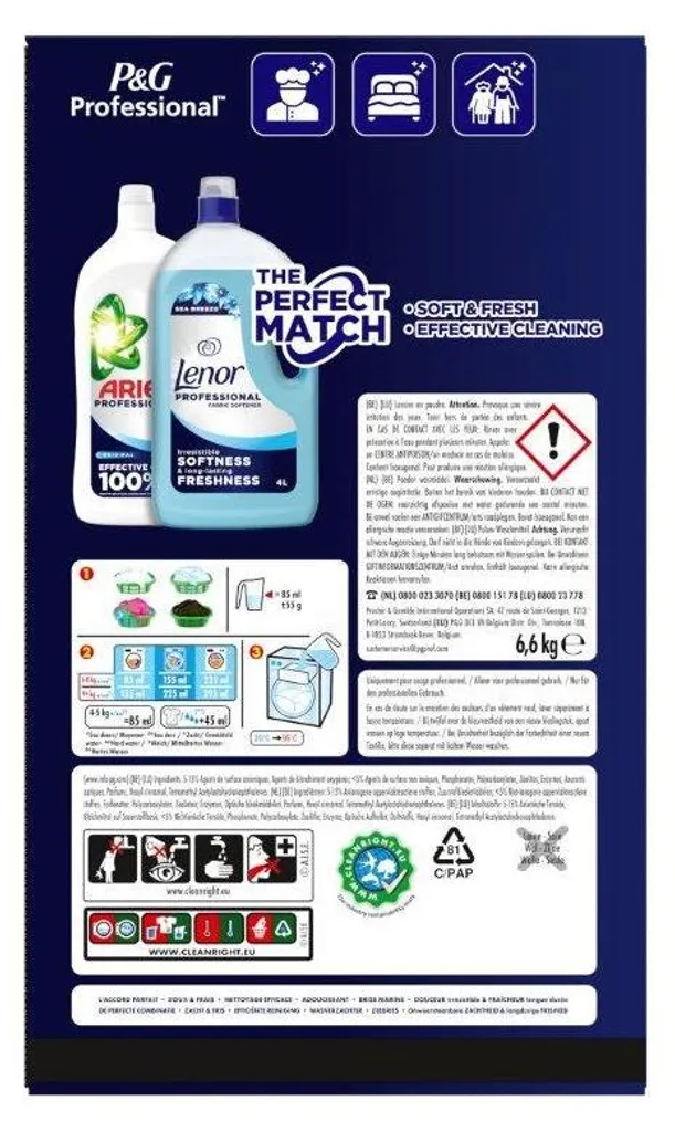 Lessive en Poudre Détergent Ariel Professional 6,6 kg Format Familial - 3