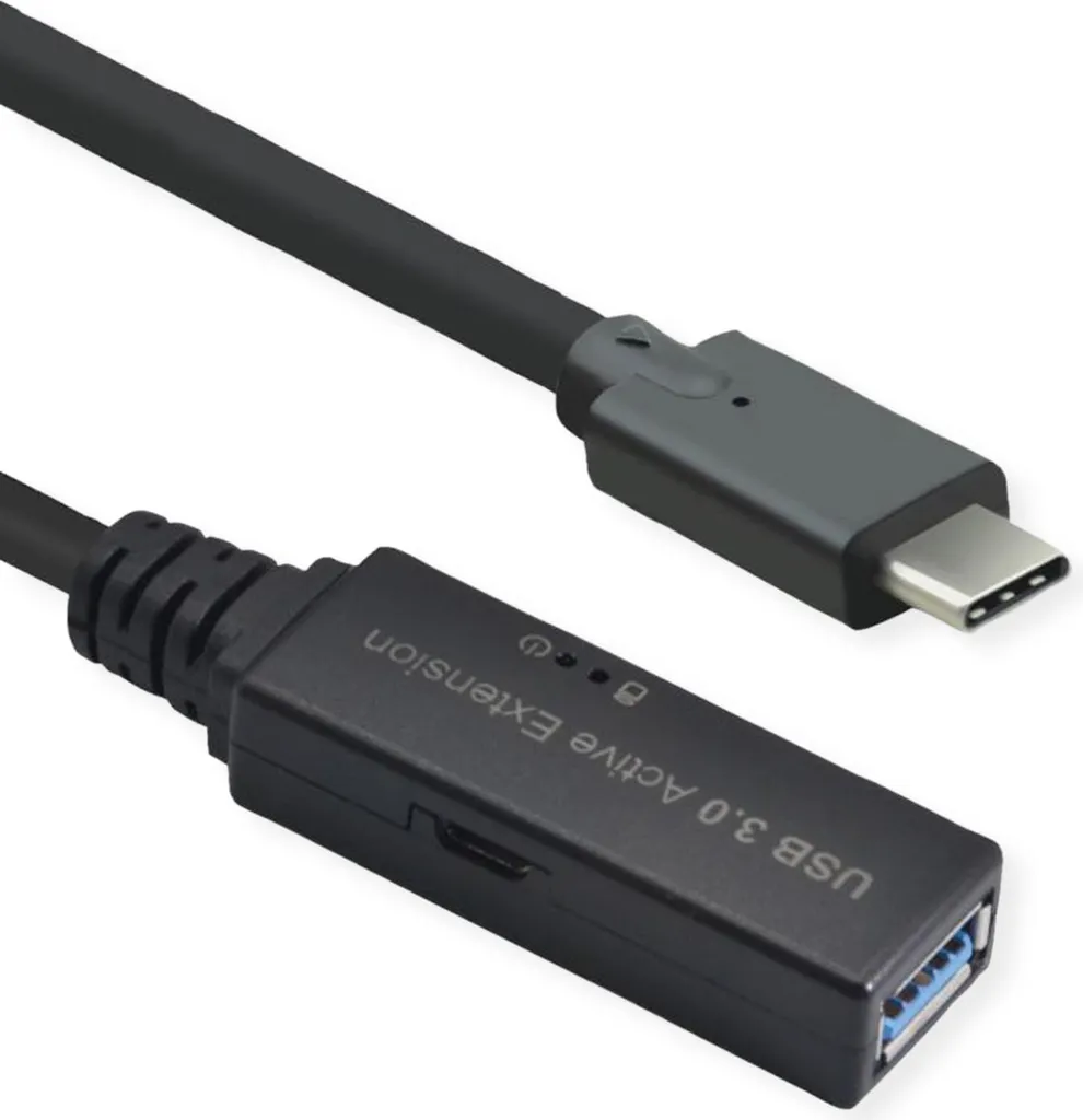 Cavo USB 3.2 Gen 1 ROLINE 15m | Estensione Attiva USB-C per Gaming