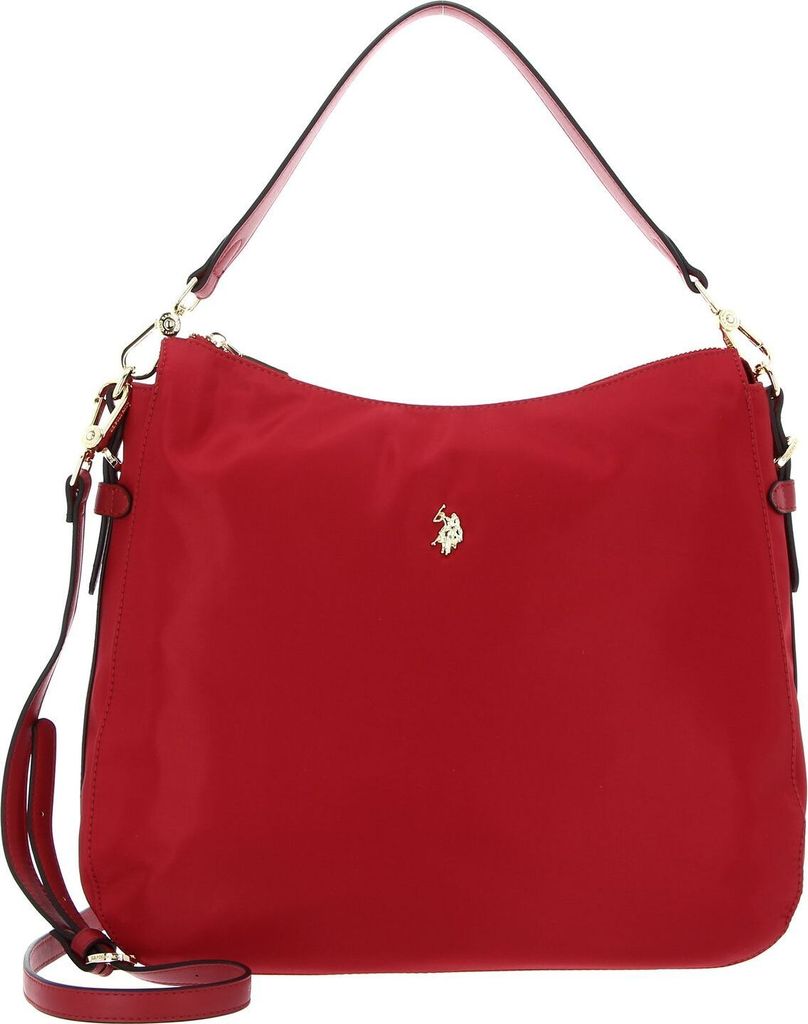 U.S. POLO ASSN. Handtasche Umhängetasche Houston Hobo Bag Red rot