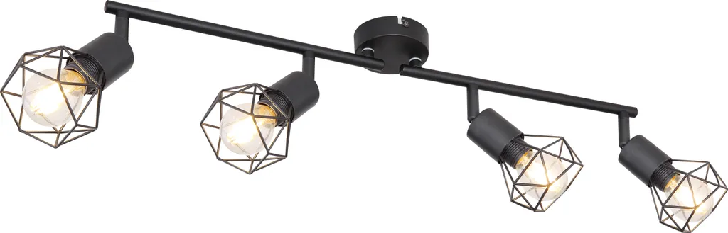 GLOBO Lighting XARA I Spot Mural et Plafonnier Noir LBH 60x8x19,5 cm