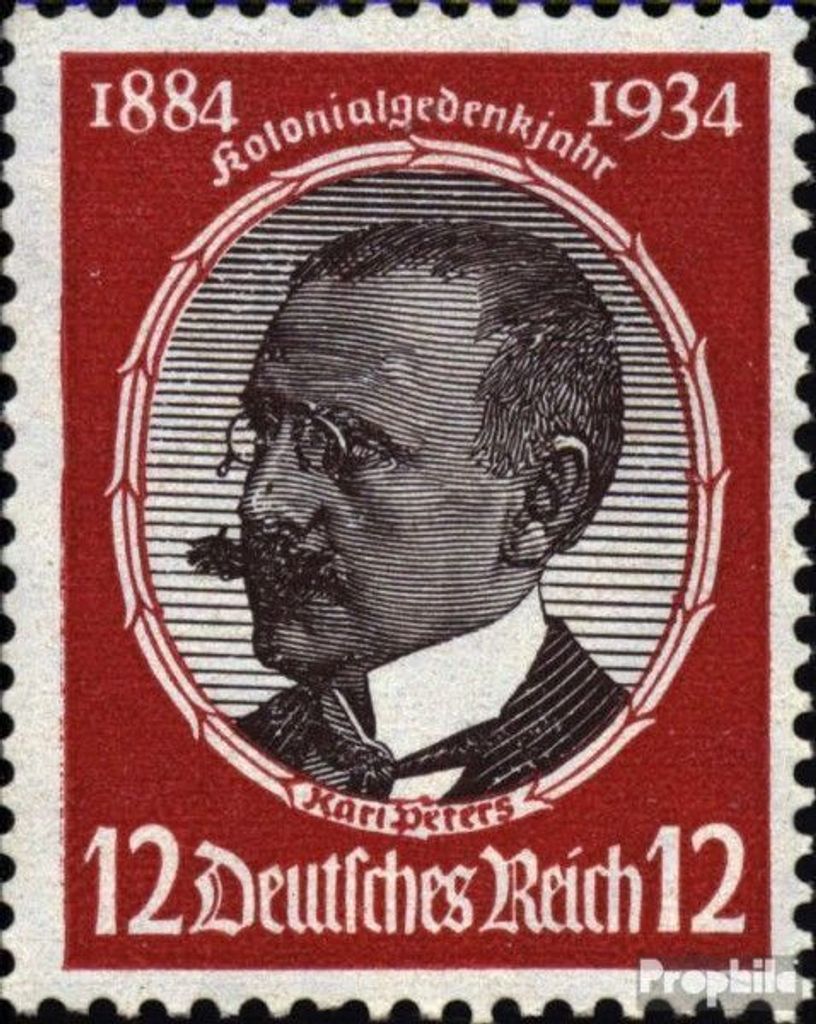 Briefmarken Deutsches Reich 1934 Mi 542x postfrisch Kolonialfeier/Deutsche Kolonialforscher