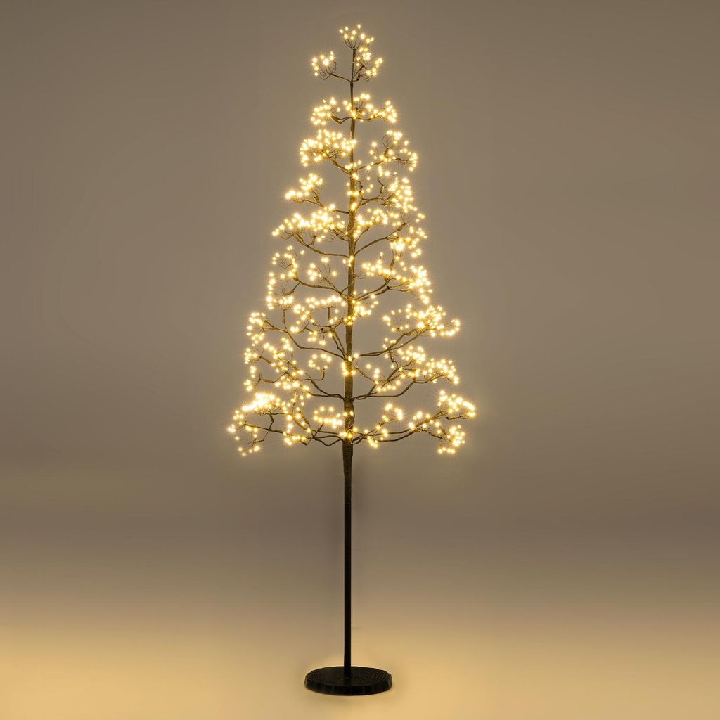 COSTWAY Albero luminoso a LED 150 cm, albero di betulla con Immagine del prodotto 