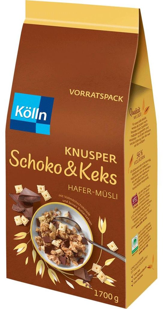 Kölln Čokoláda a sušienky Ovesné müsli Čokoláda a maslové Obrázok produktu 